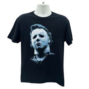 John Carpenter's Halloween Mens Large Shirt Michael Myers Graphic Black T-Shirt